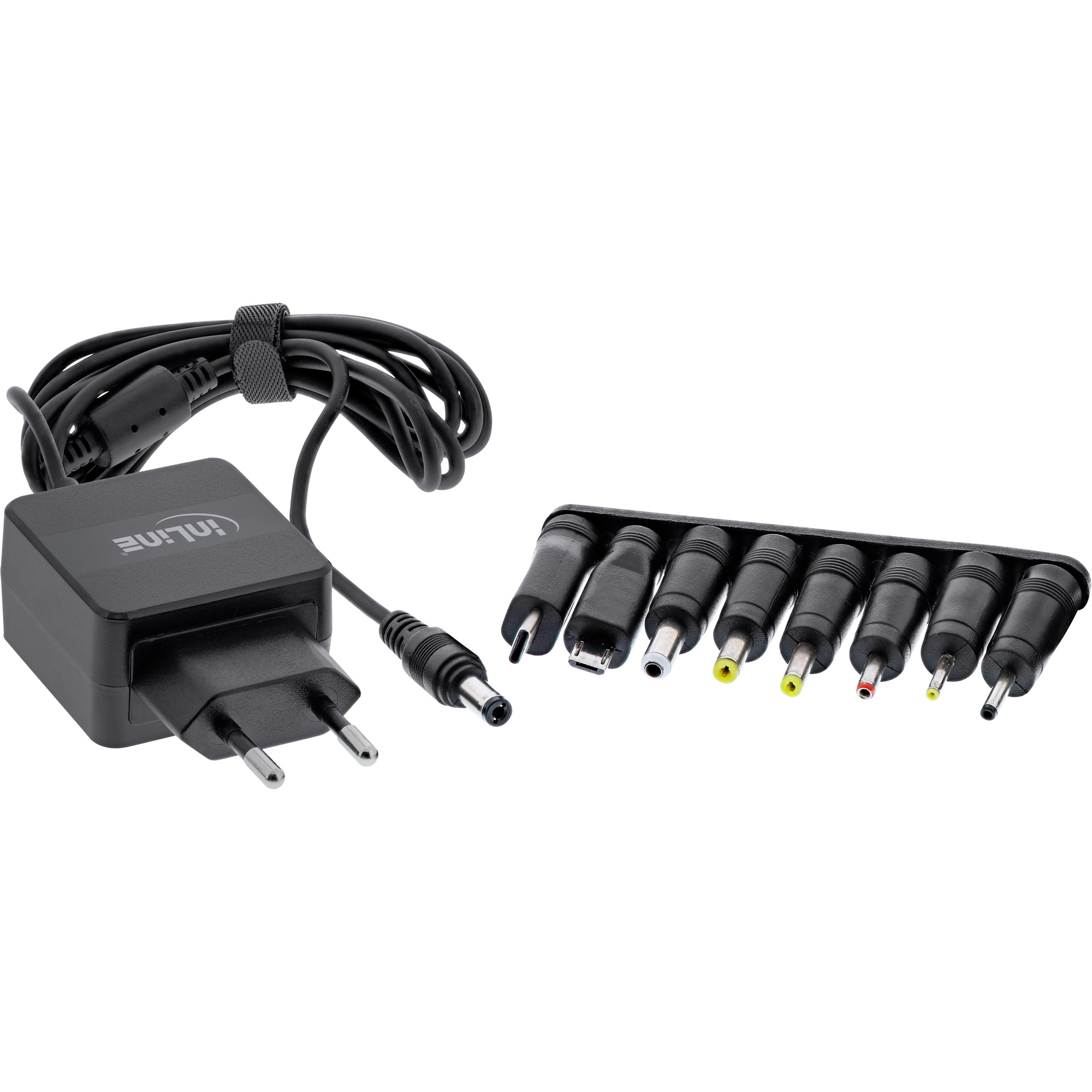 Inline® Universal Steckernetzteil, 5V/15W, mit 8 Wechselsteckern Micro-USB USB-C