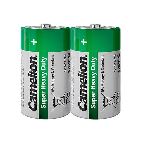 2x Camelion Super Heavy Duty Baby C R14 Zink Kohle Batterie