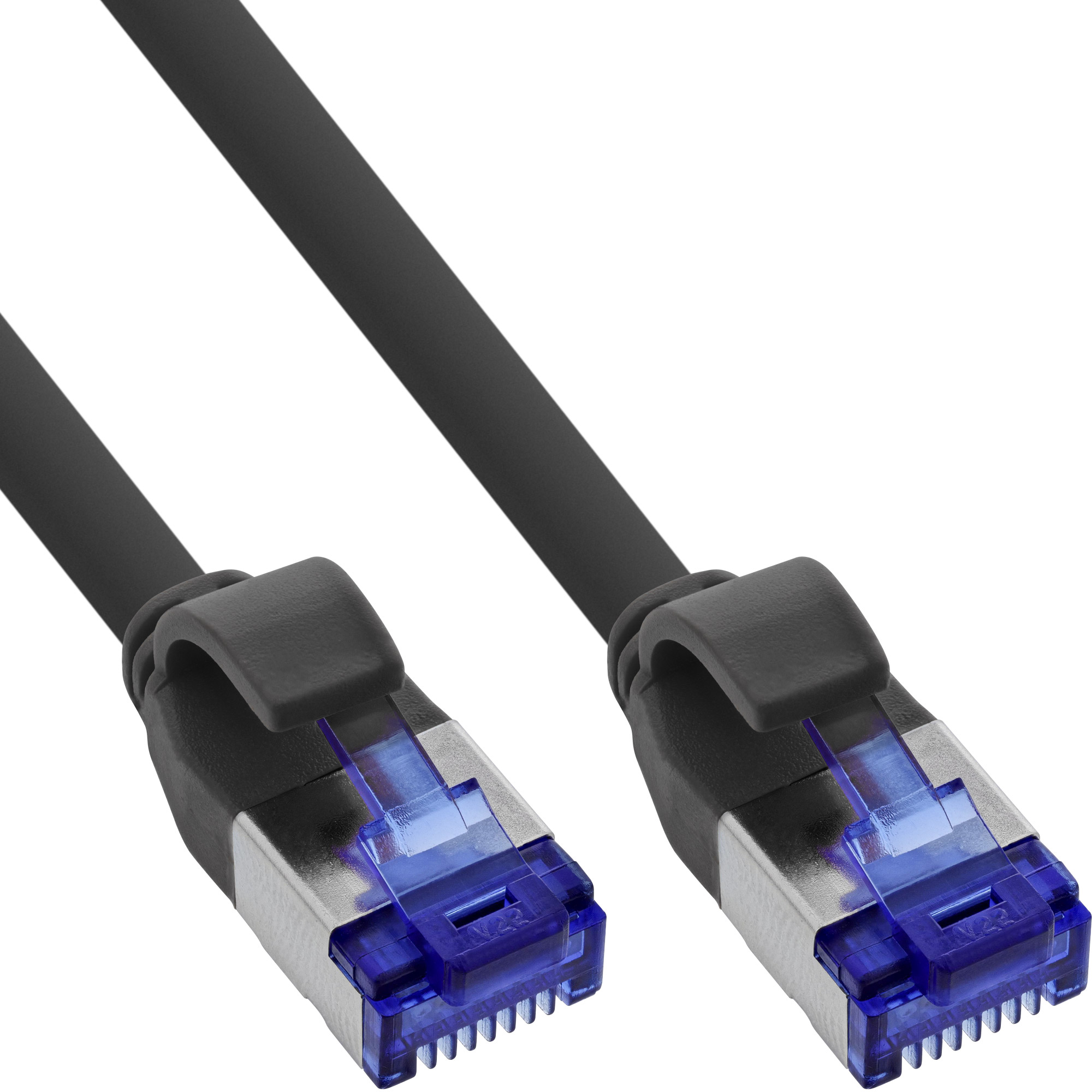 Inline® Patchkabel Slim, Cat.6A, S/FTP, TPE (LSZH), PoE, schwarz, 2m