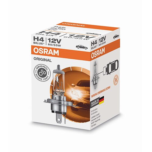 OSRAM H4 12V 60/55W P43t Original Spare Part Faltbox