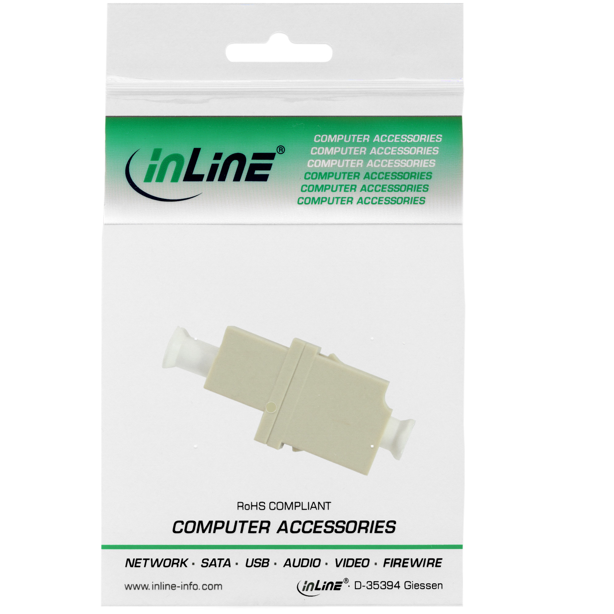 Inline® LWL Kupplung, Duplex LC/LC, multimode, beige, Keramik-Hülse