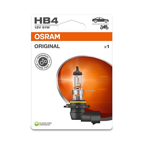 OSRAM HB4 12V 51W P22d 1 Stück Blister Original 9006-01B