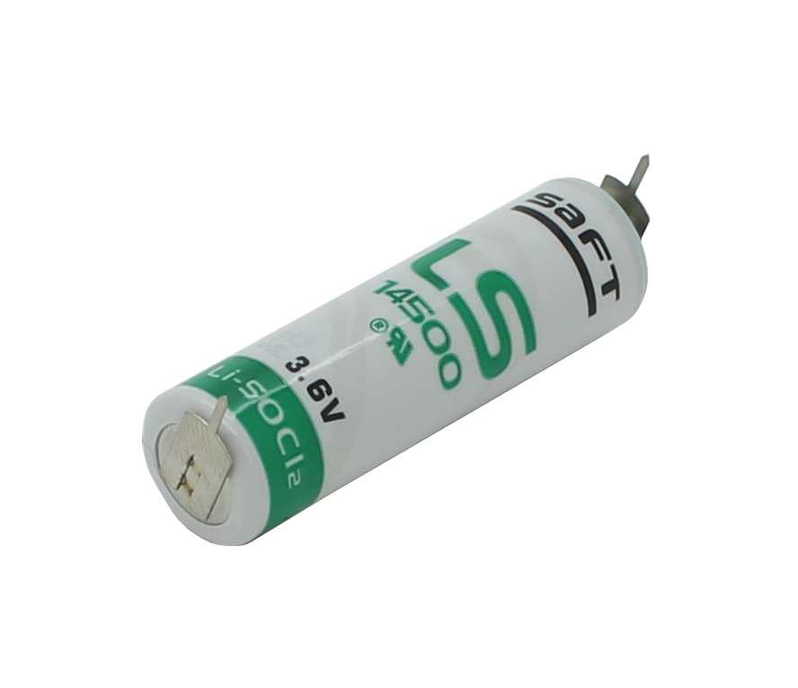 Saft Lithium LS14500 AA 3,6V mit Printanschluß +- Saft Lithium LS14500 AA 3,6V mit Printanschluß +-