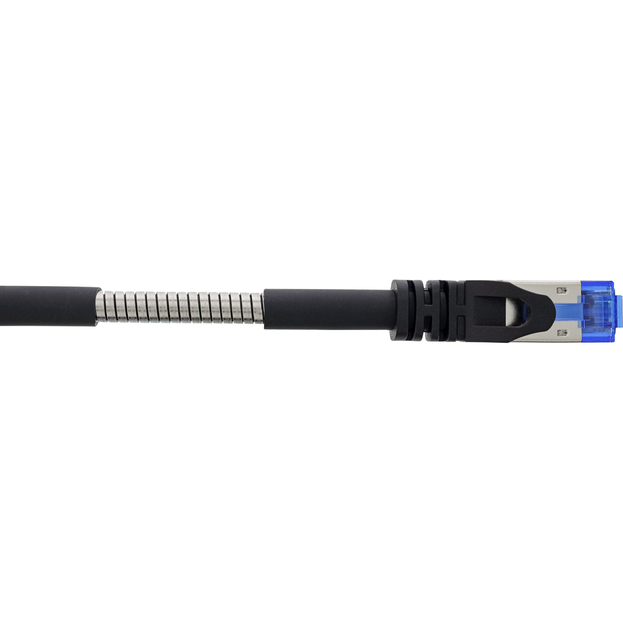 Inline® Patchkabel armiert, U/FTP, Cat.6A, schwarz, 10m