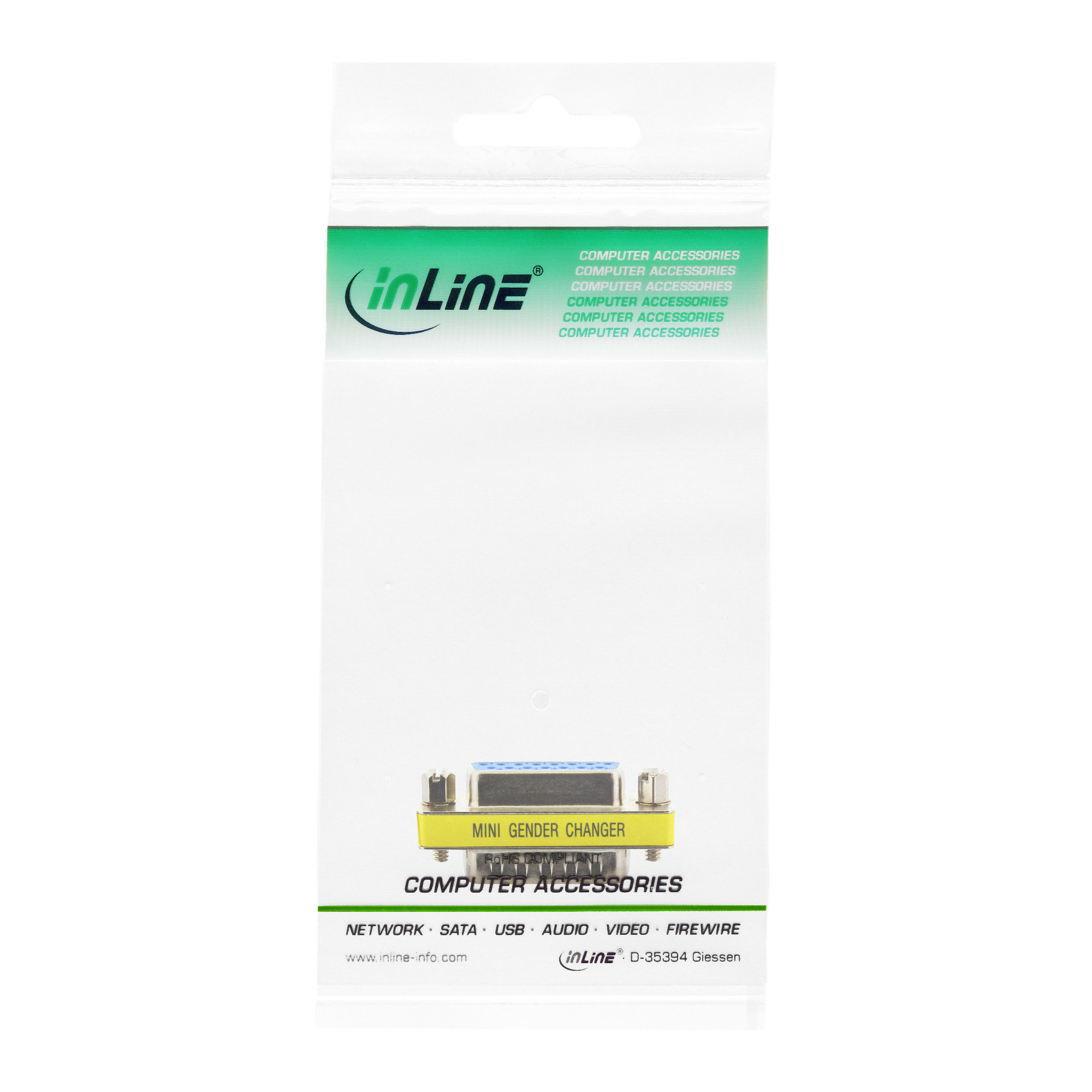 Inline® Mini-Gender-Changer, 15pol (Game), Stecker / Buchse Inline® Mini-Gender-Changer, 15pol (Game), Stecker / Buchse
