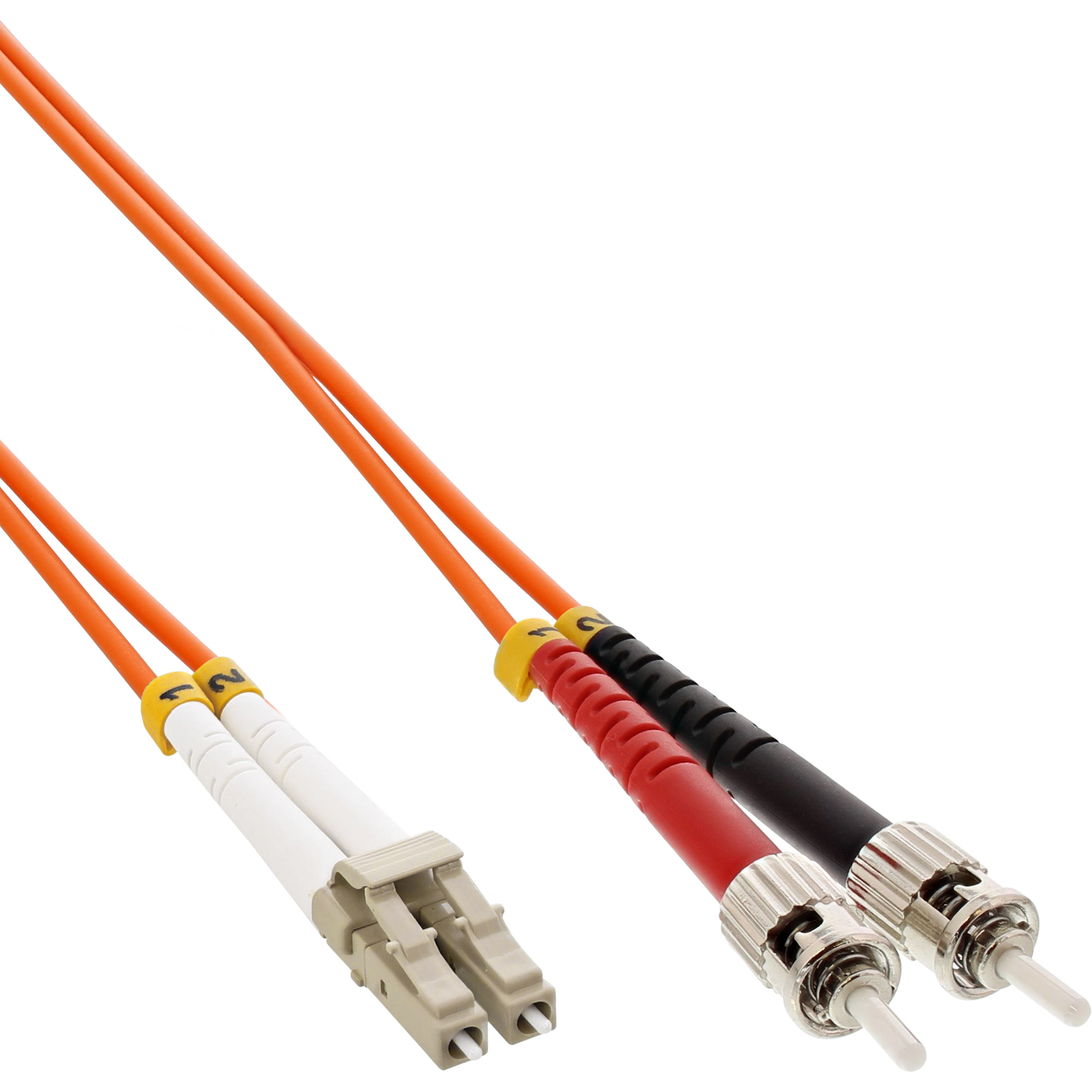 2m - Inline® LWL Duplex Kabel, LC/ST, 50/125µm, OM2