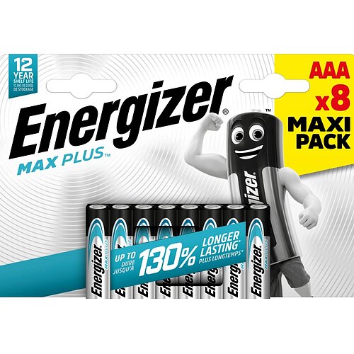 Energizer Max Plus AAA Micro LR03 Alkaline Batterie - 8ter Verpackung Energizer Max Plus AAA Micro LR03 Alkaline Batterie - 8ter Verpackung