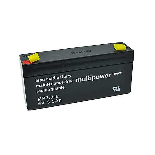 Multipower MP3.3-6 AGM 6 V 3,3 Ah - 4,8mm Faston