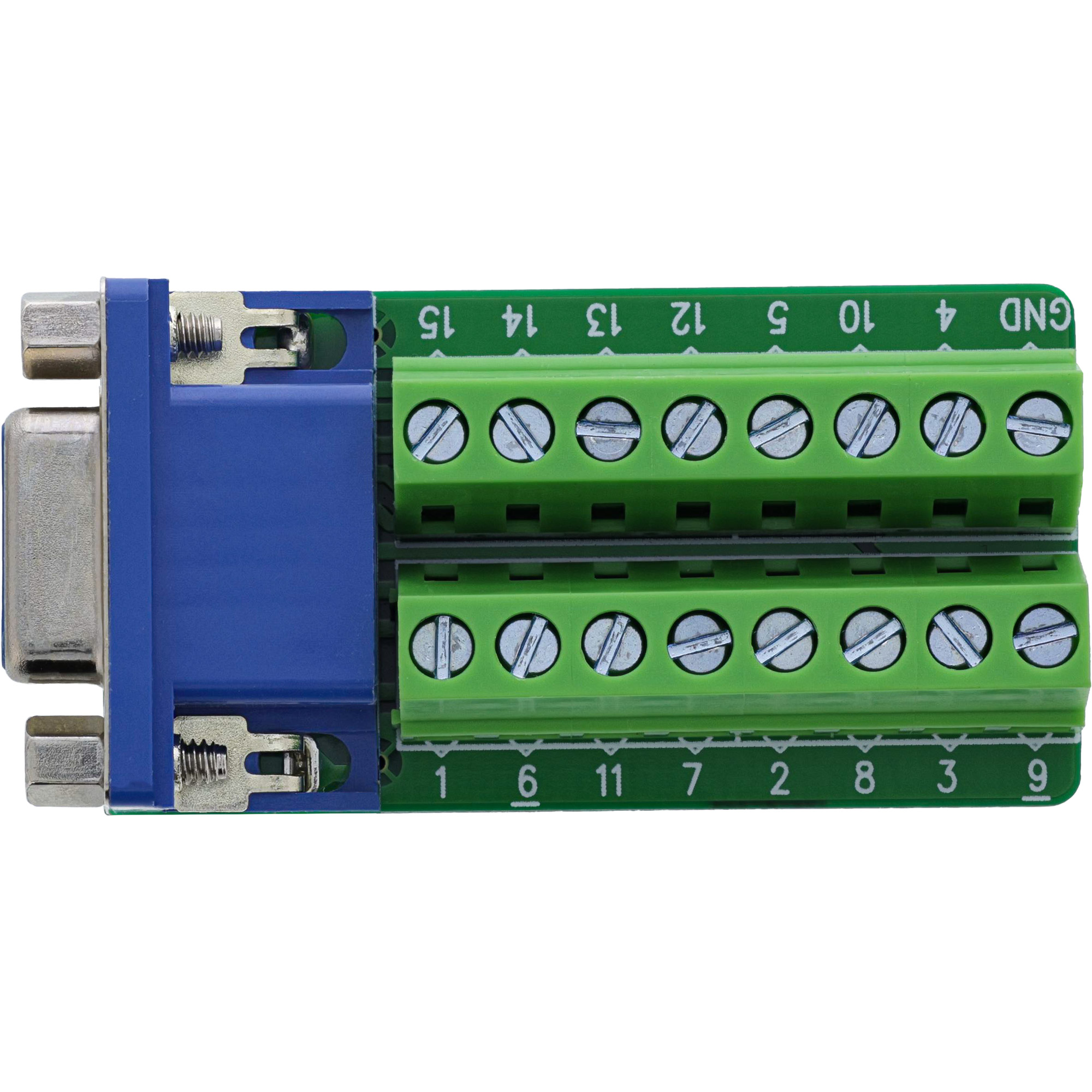 InLine® Terminalblock, VGA (HD15), Buchse, 2-reihig, Schraubklemme