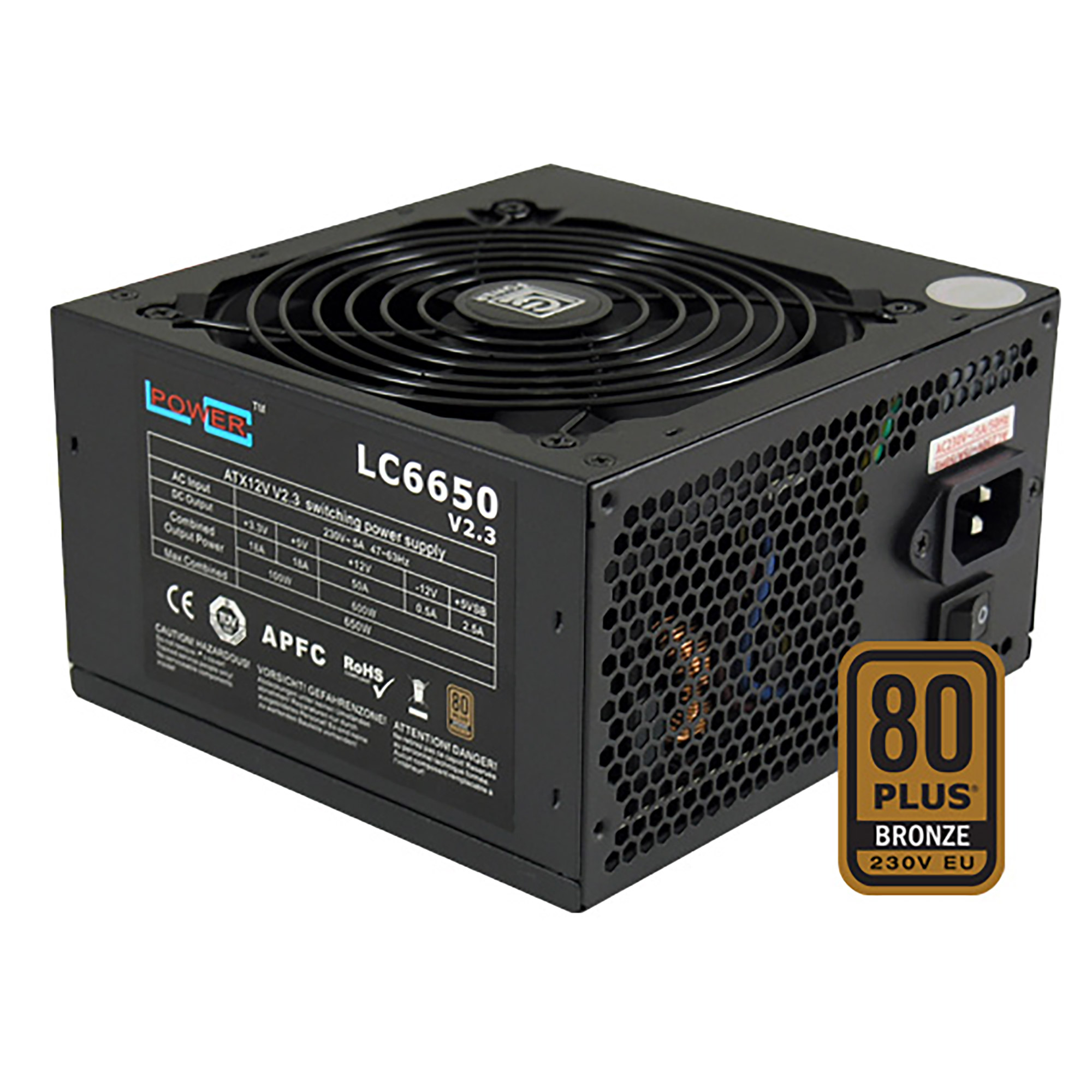 LC-Power LC6650 V2.3, ATX-Netzteil Super-Silent-Serie, 650W, 80+ BRONZE LC-Power LC6650 V2.3, ATX-Netzteil Super-Silent-Serie, 650W, 80+ BRONZE