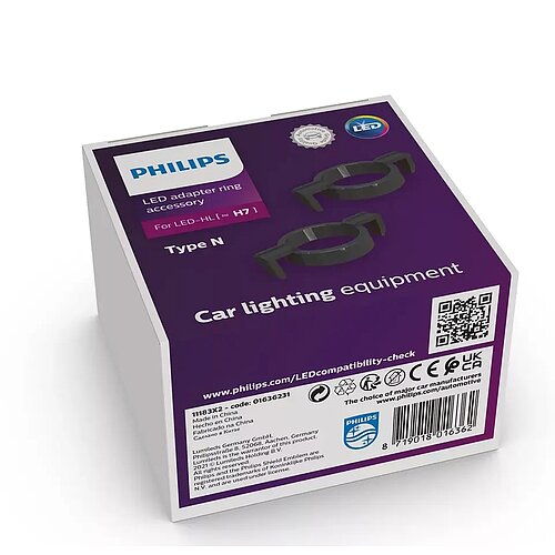 Philips LED Connector rings Type N Adapter-Ringe H7 2 Stück