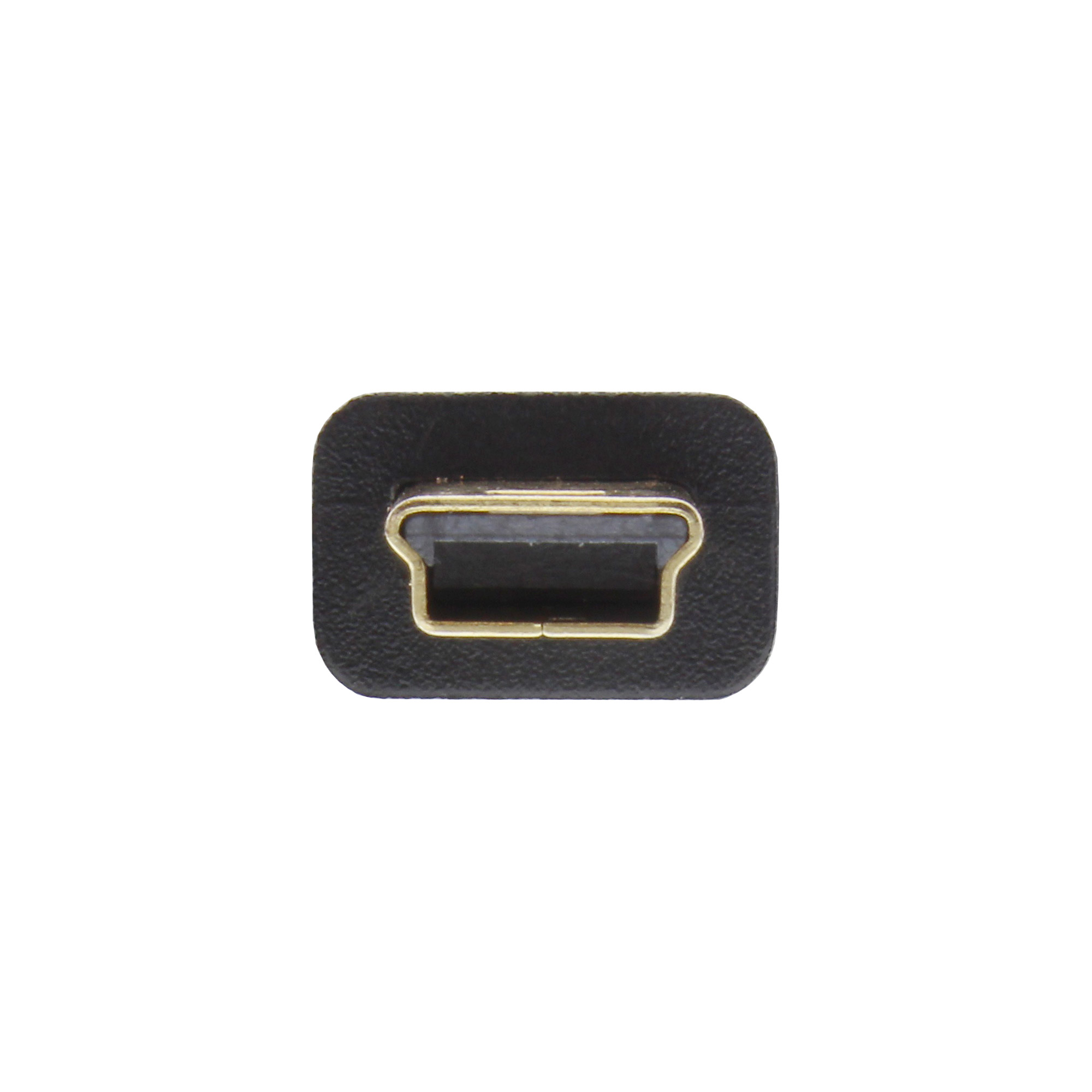 Inline® USB 2.0 Flachkabel, USB A ST an Mini-B ST (5pol.), schwarz, 0,3m