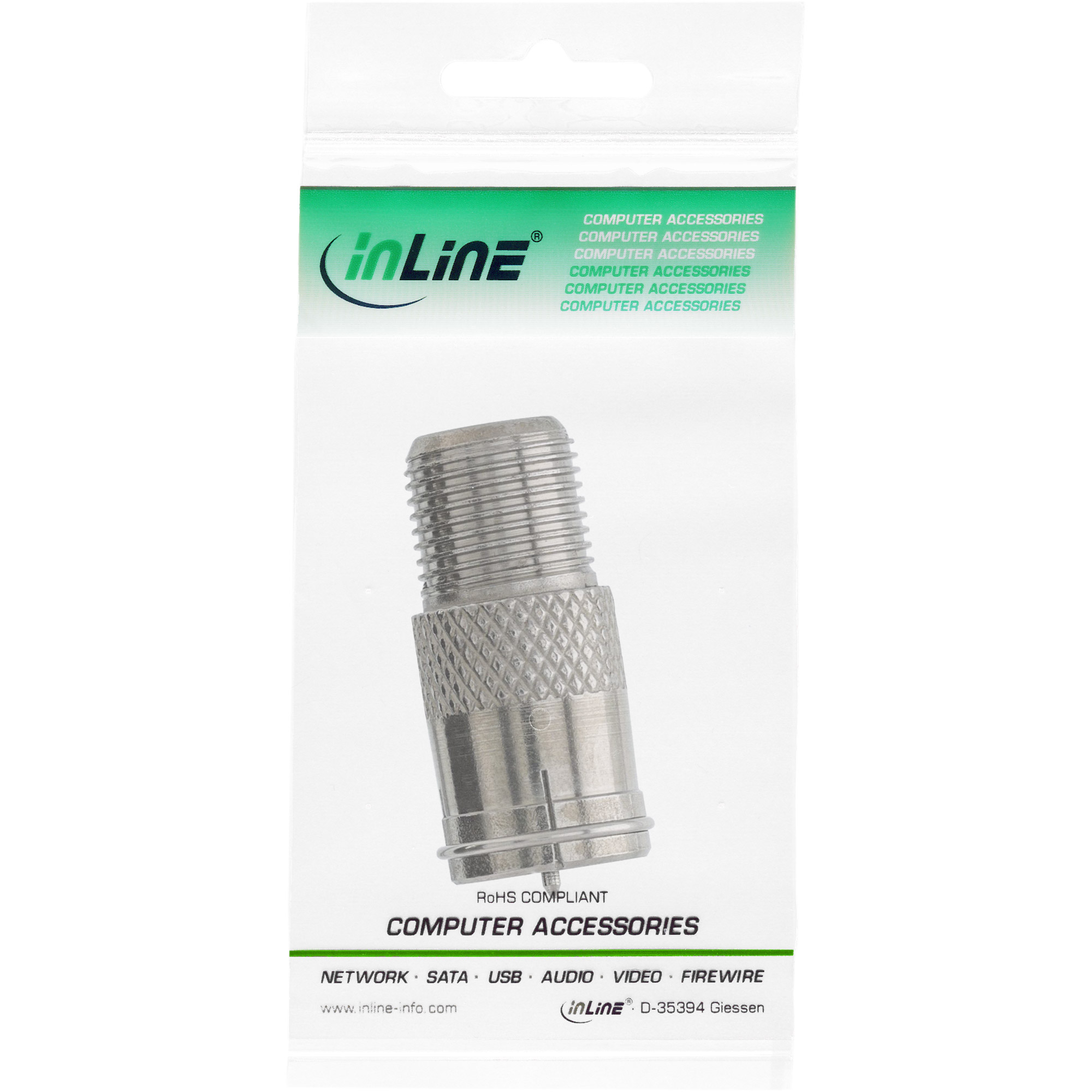 Inline® Adapter F-Quick-Stecker (SAT) auf F-Buchse (SAT)