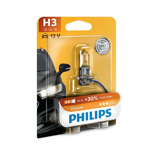 Philips H3 12V 55W PK22s Vision Premium +30% Blister