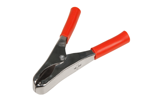 Krokodilklemme McPower, 82mm, rot, 20A, Metall