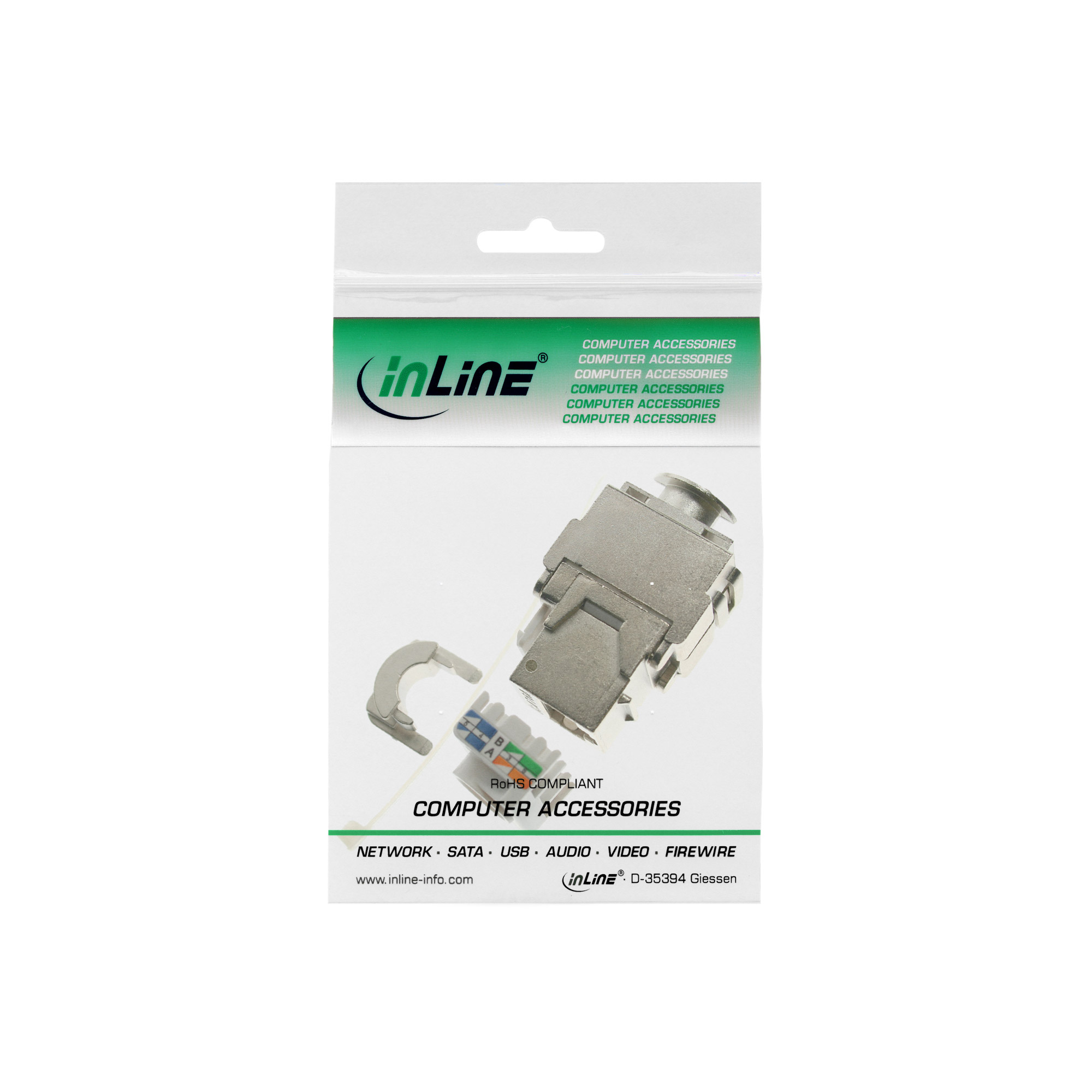Inline® RJ45 Bu/LSA Einsatz, Keystone SNAP-In, Cat.6a
