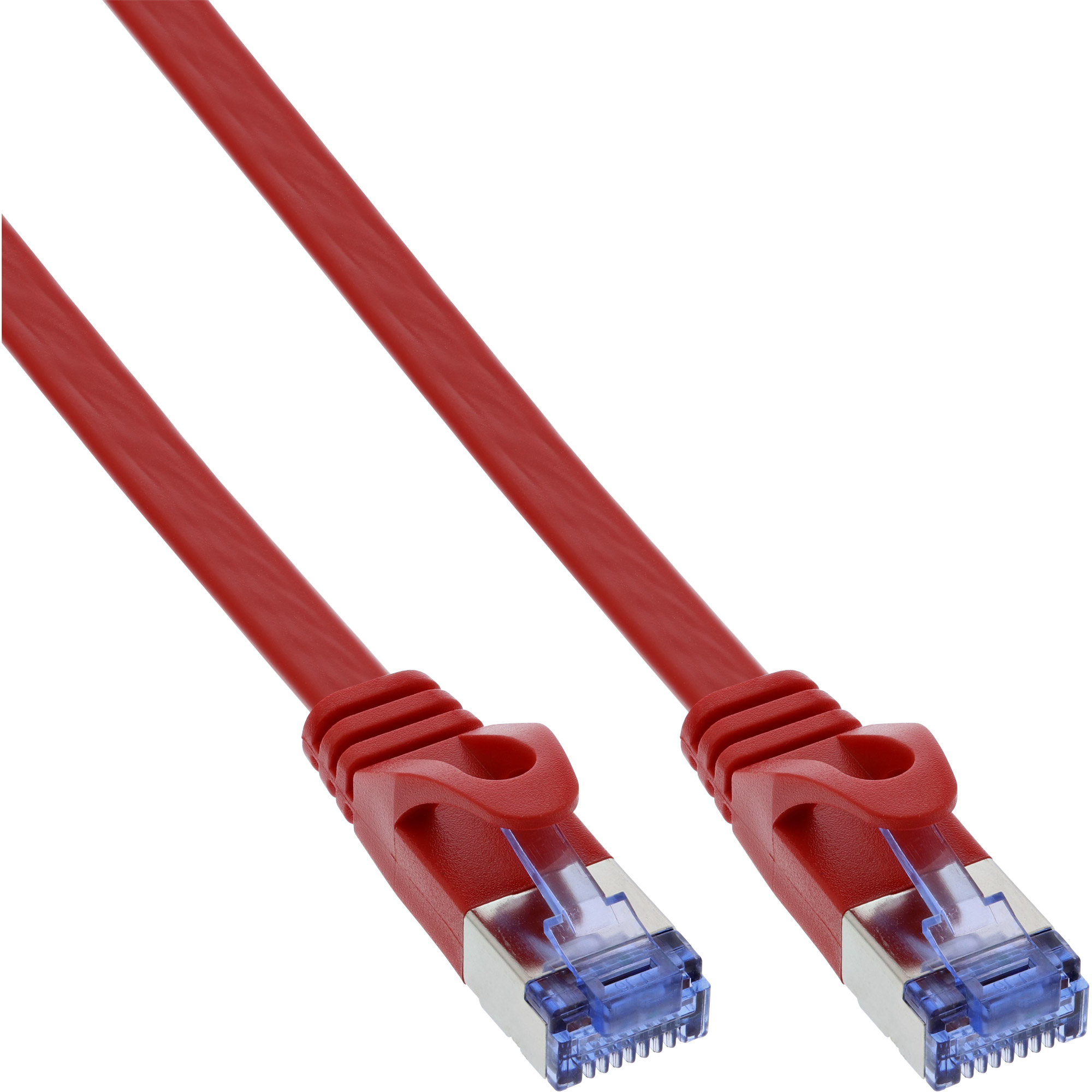 Inline® Patchkabel flach, U/FTP, Cat.6A, rot, 7m