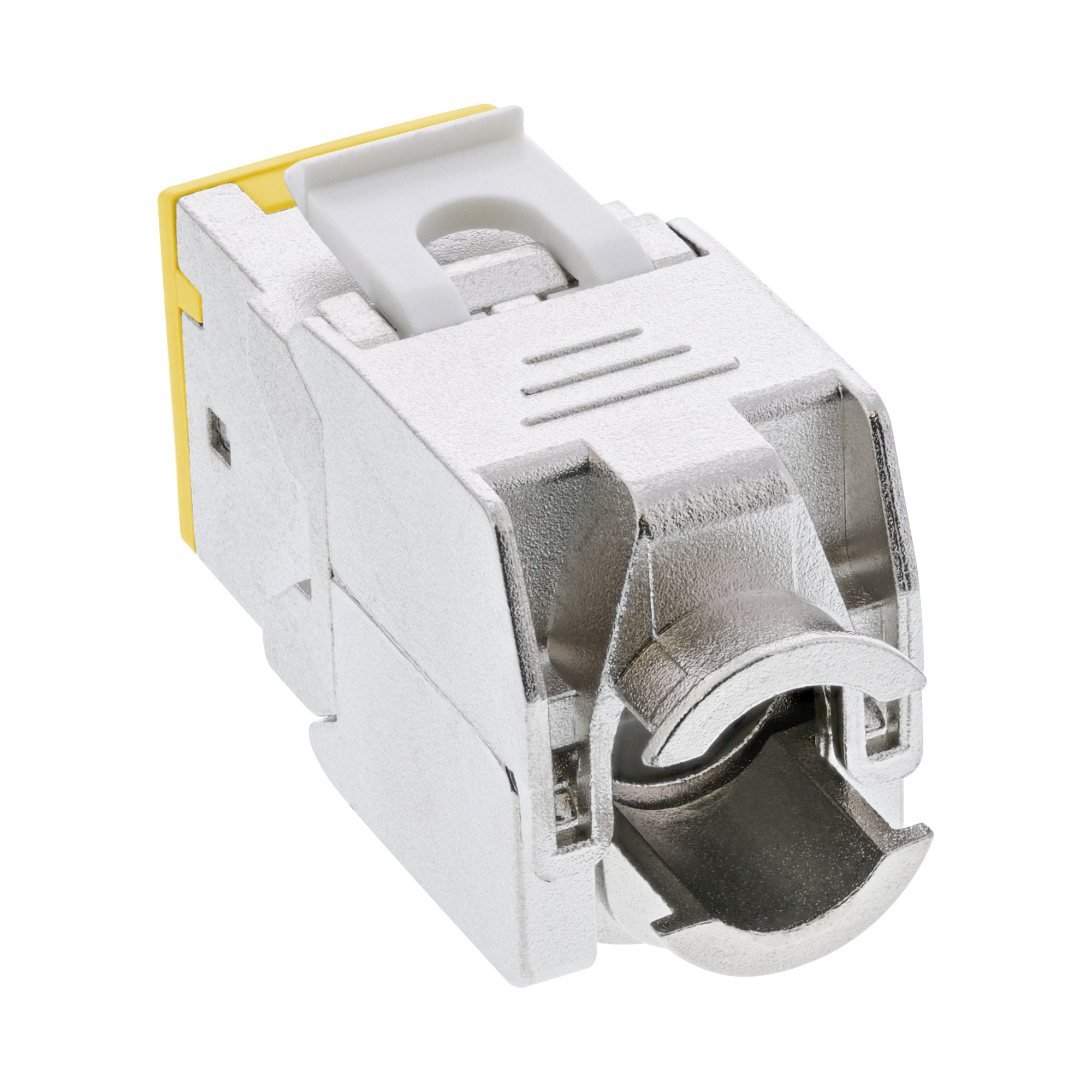 8x Inline® Keystone RJ45 Buchse, geschirmt, Cat.6A, gelb