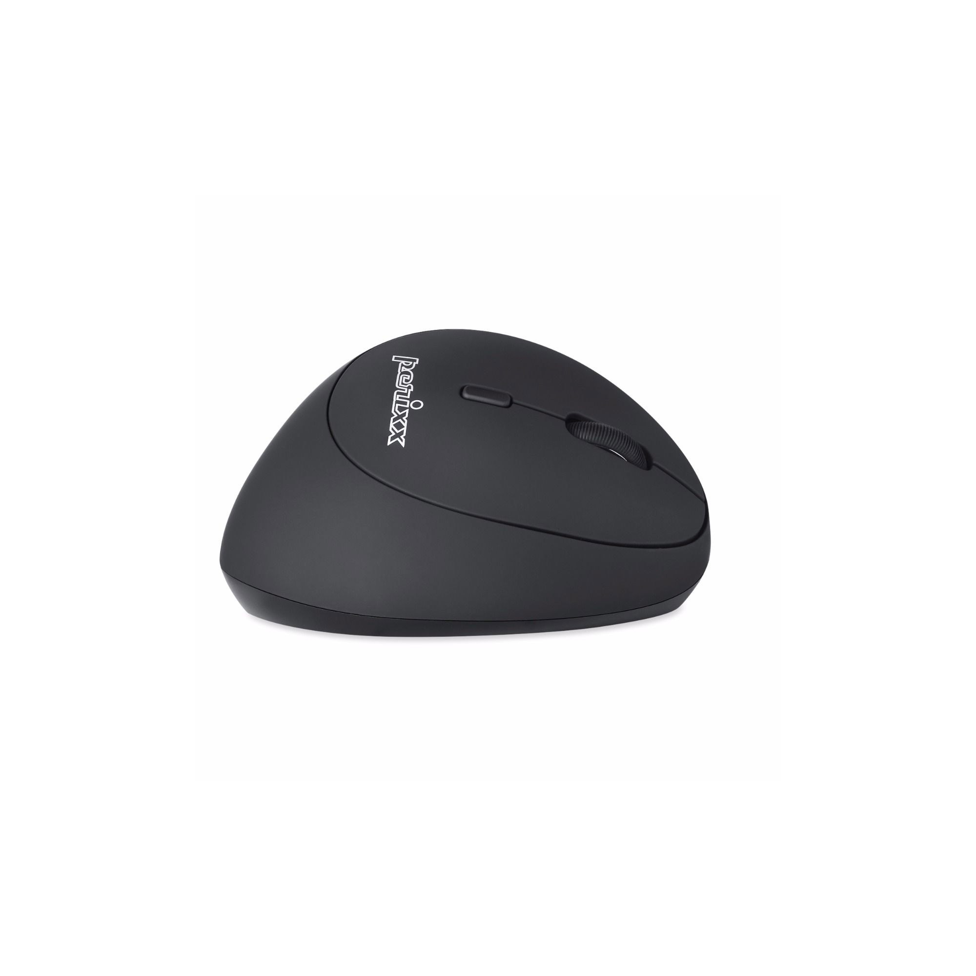 Perixx PERIMICE-719, kleine ergonomische Maus, Rechtshänder, schnurlos, schwarz
