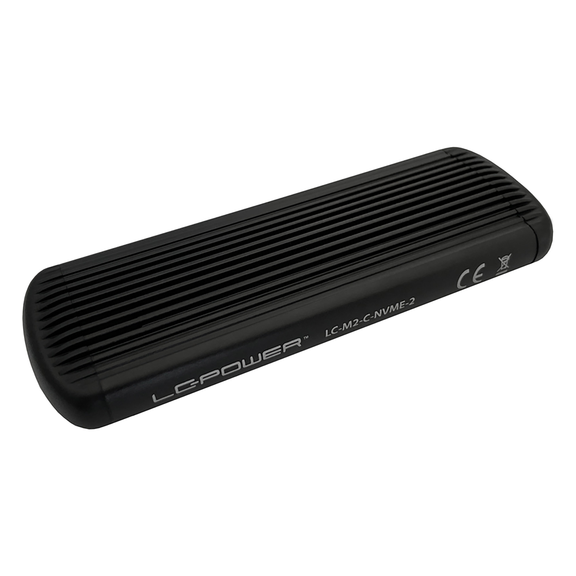 LC-Power LC-M2-C-NVME-2 M.2-NVMe-SSD-gehäuse, USB 3.2 Gen.2x1, schwarz