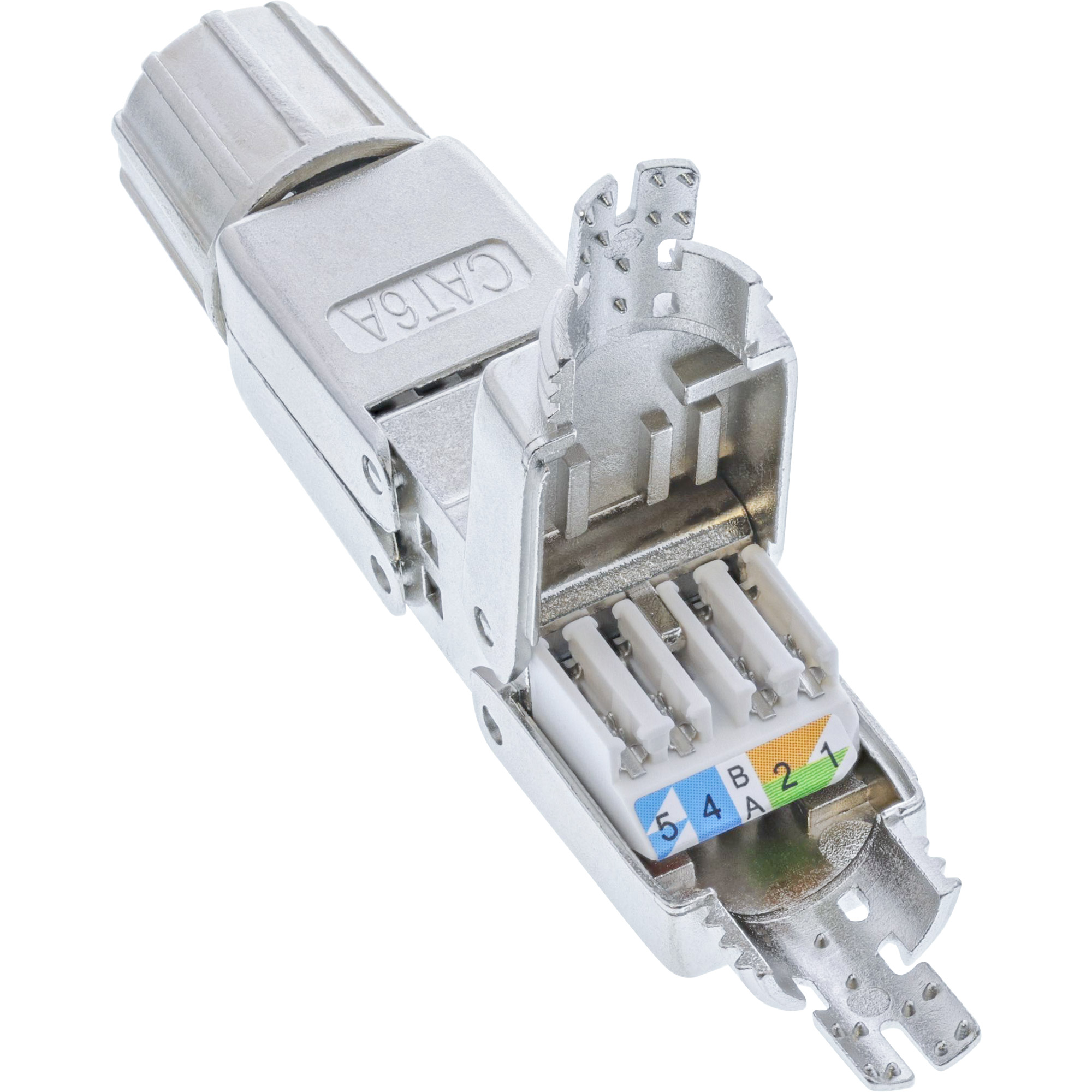 Inline® Kabelverbinder Cat.6A, mit LSA-Technik, geschirmt, flach