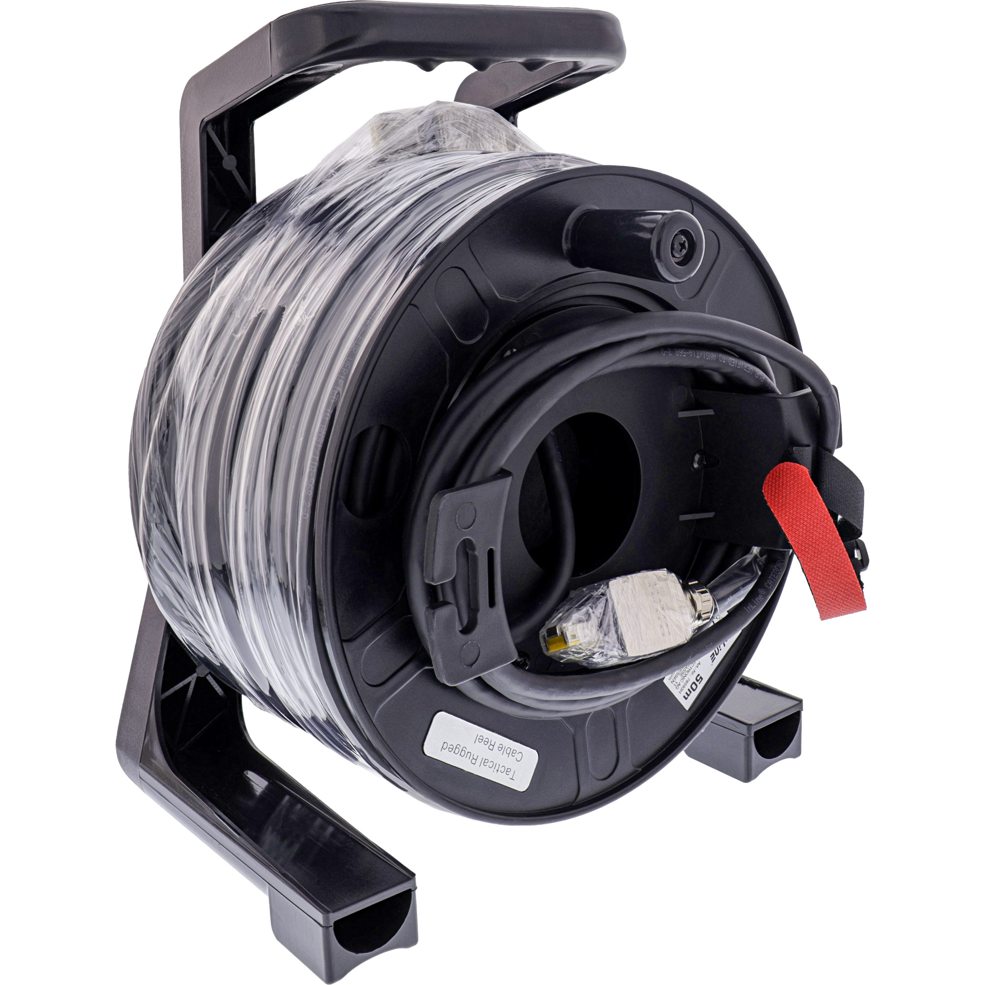50m - InLine® Netzwerk-Kabeltrommel IP67 Outdoor PUR Harting, Cat.6A S/FTP