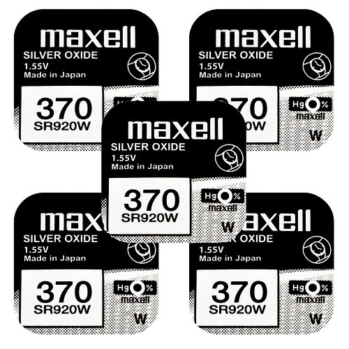 5x Maxell SR920W SR69 370 Silberoxid Batterie 1,55 V