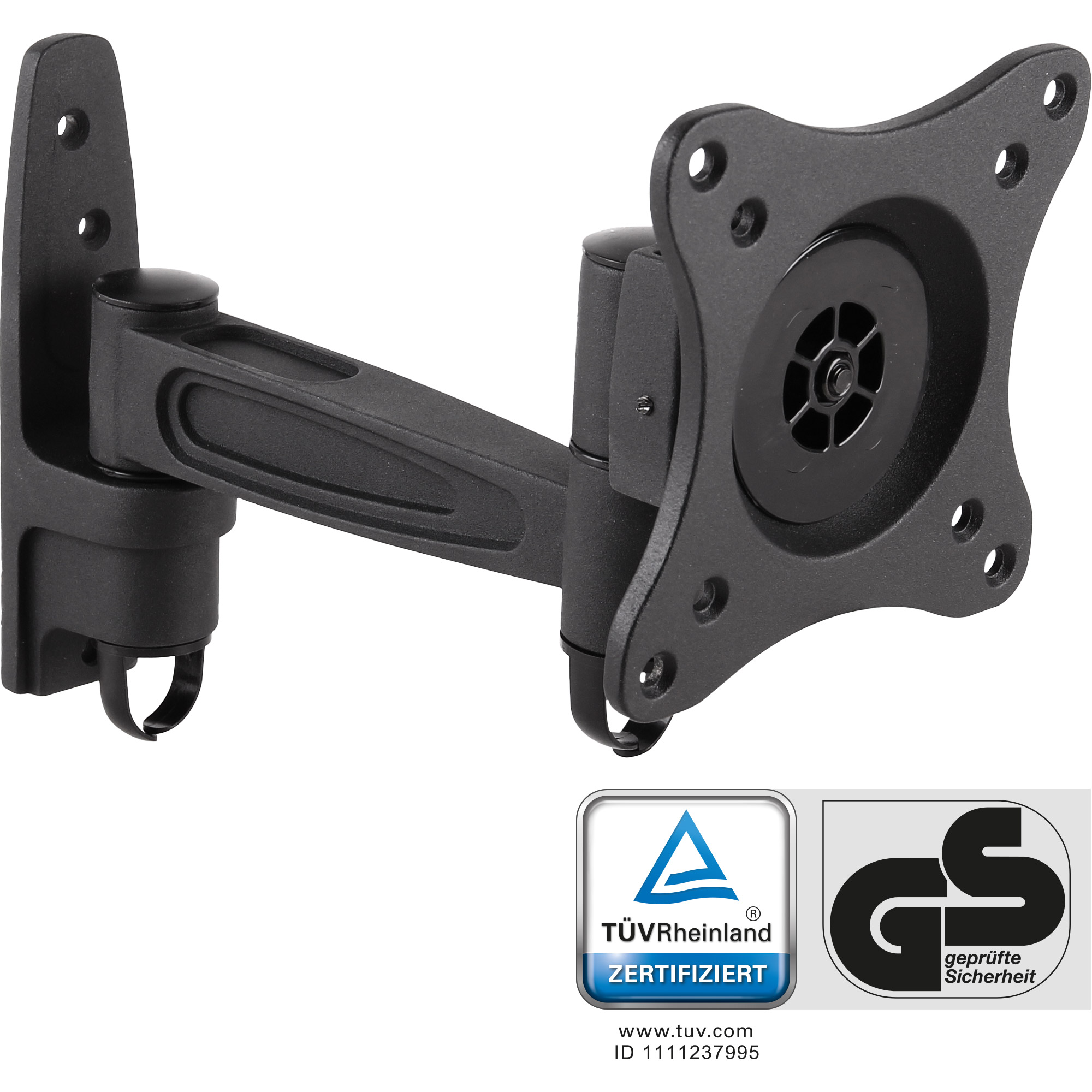 Inline® Wandhalterung, für Monitore bis 69cm (27"), max. 15kg, einteiliger Arm