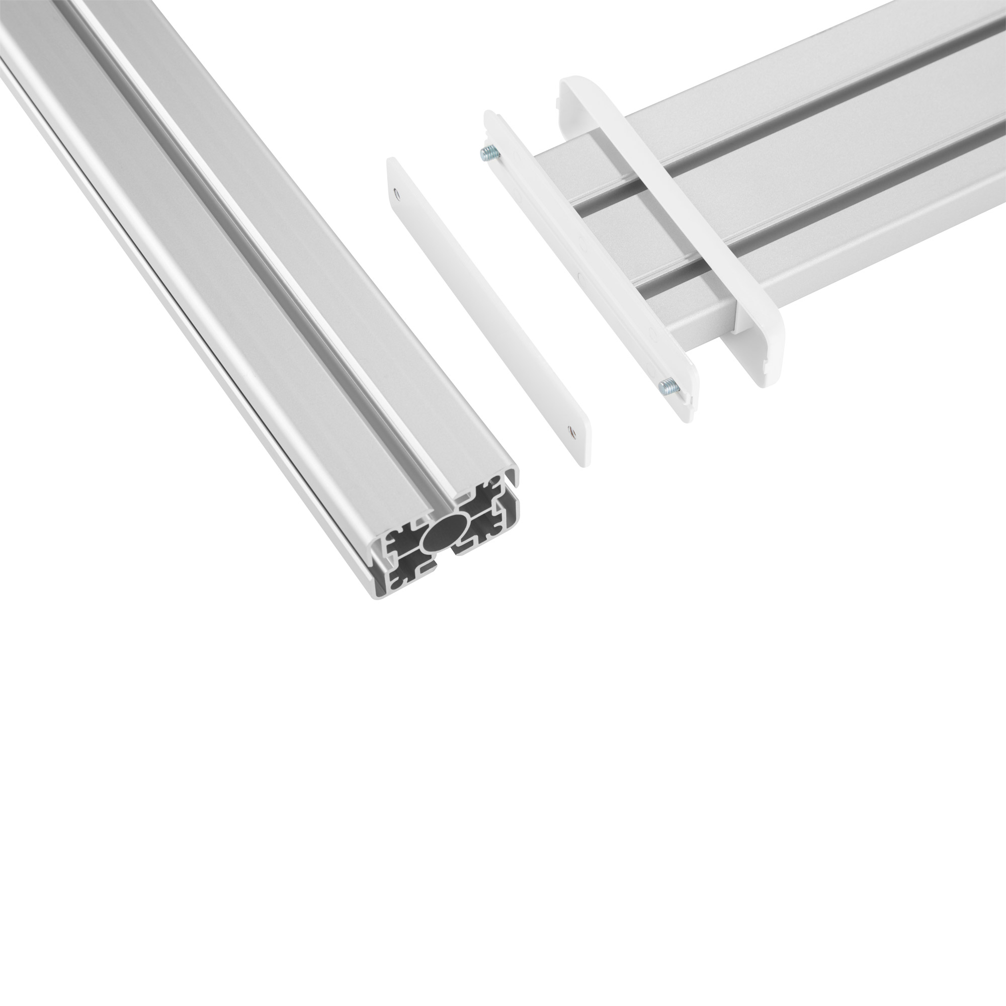 Inline® Slatwall Panel Aluminium, für Tischhalterung, 1m