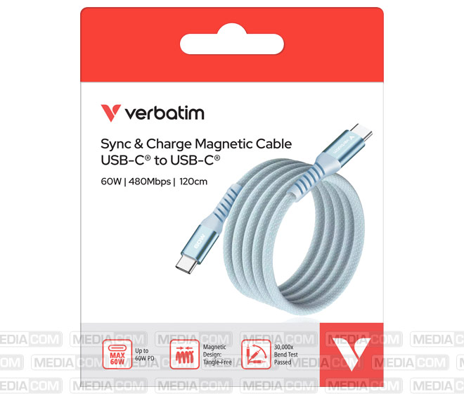 Ladekabel, USB-C/USB-C, 1.2m, blau
