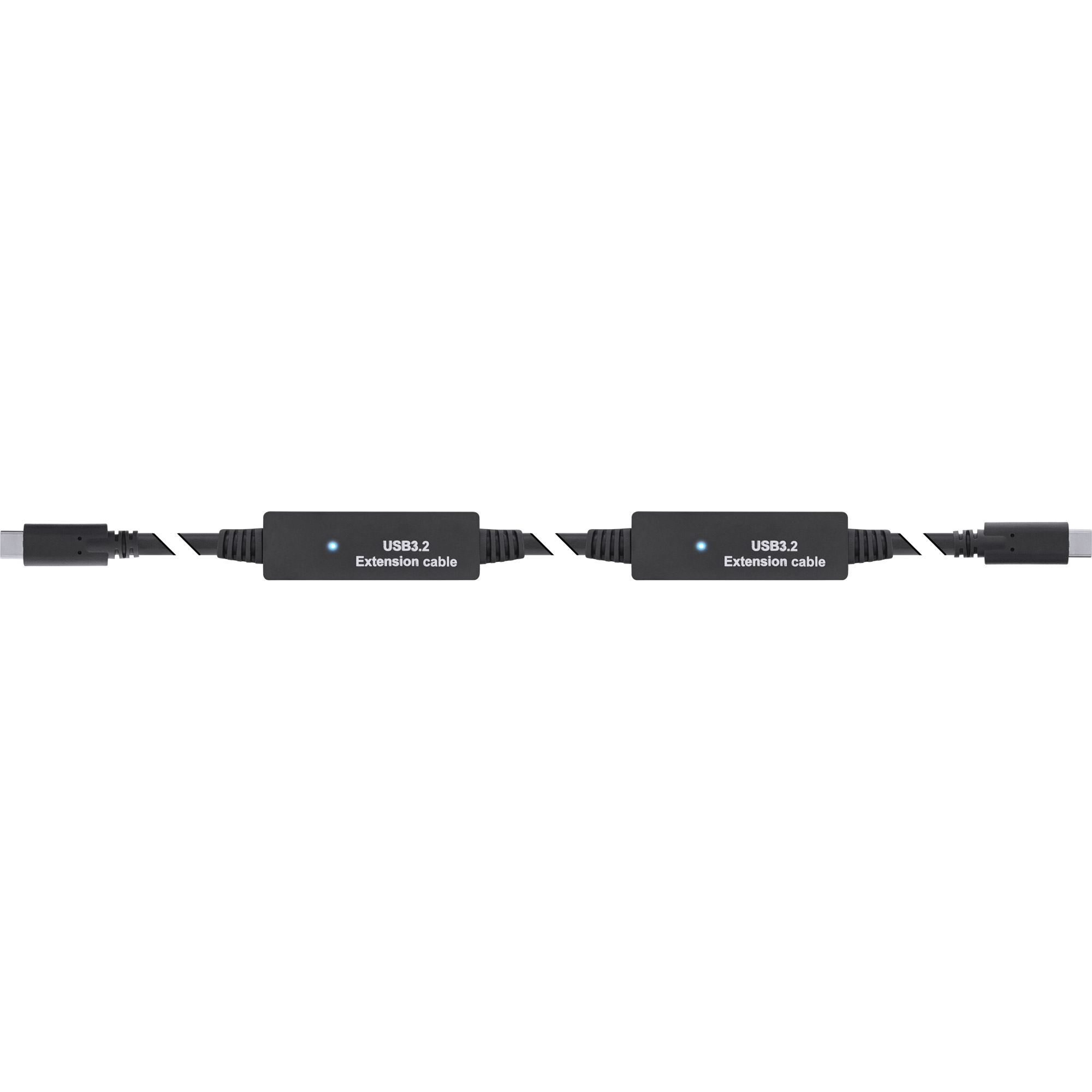 Inline® USB 3.2 Gen.1 Aktiv-Kabel, USB-C Stecker an USB-C Stecker, schwarz, 15m
