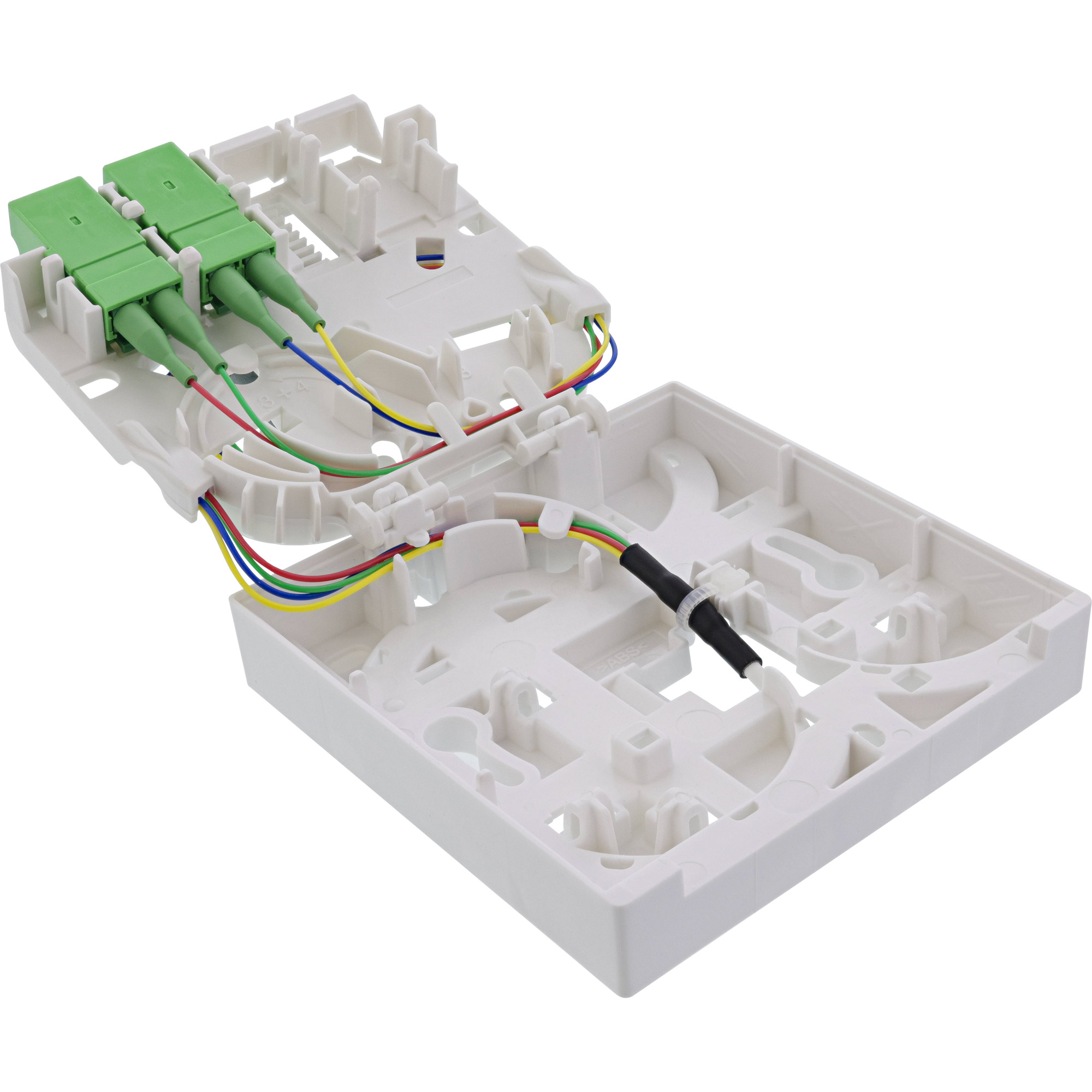 InLine® FTTH Verlängerungsbox vorkonfektioniert 4x LC/APC 9/125µm 50m
