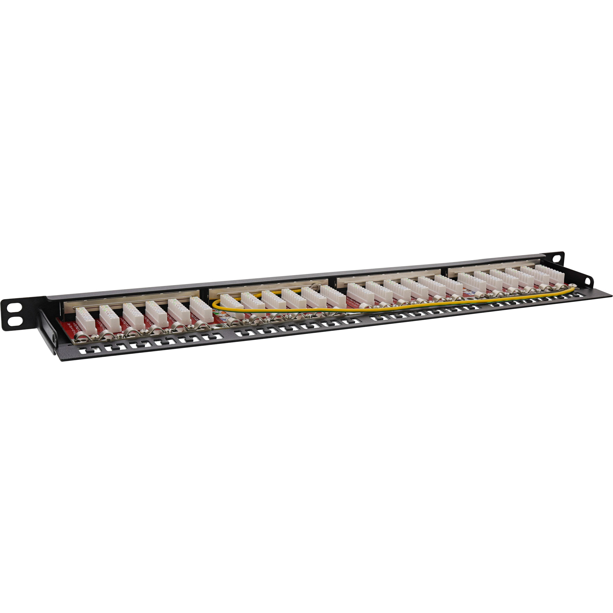 Inline® 19" Patchfeld Cat.6A 0,5 HE 24-fach, mit Staubschutz, schwarz