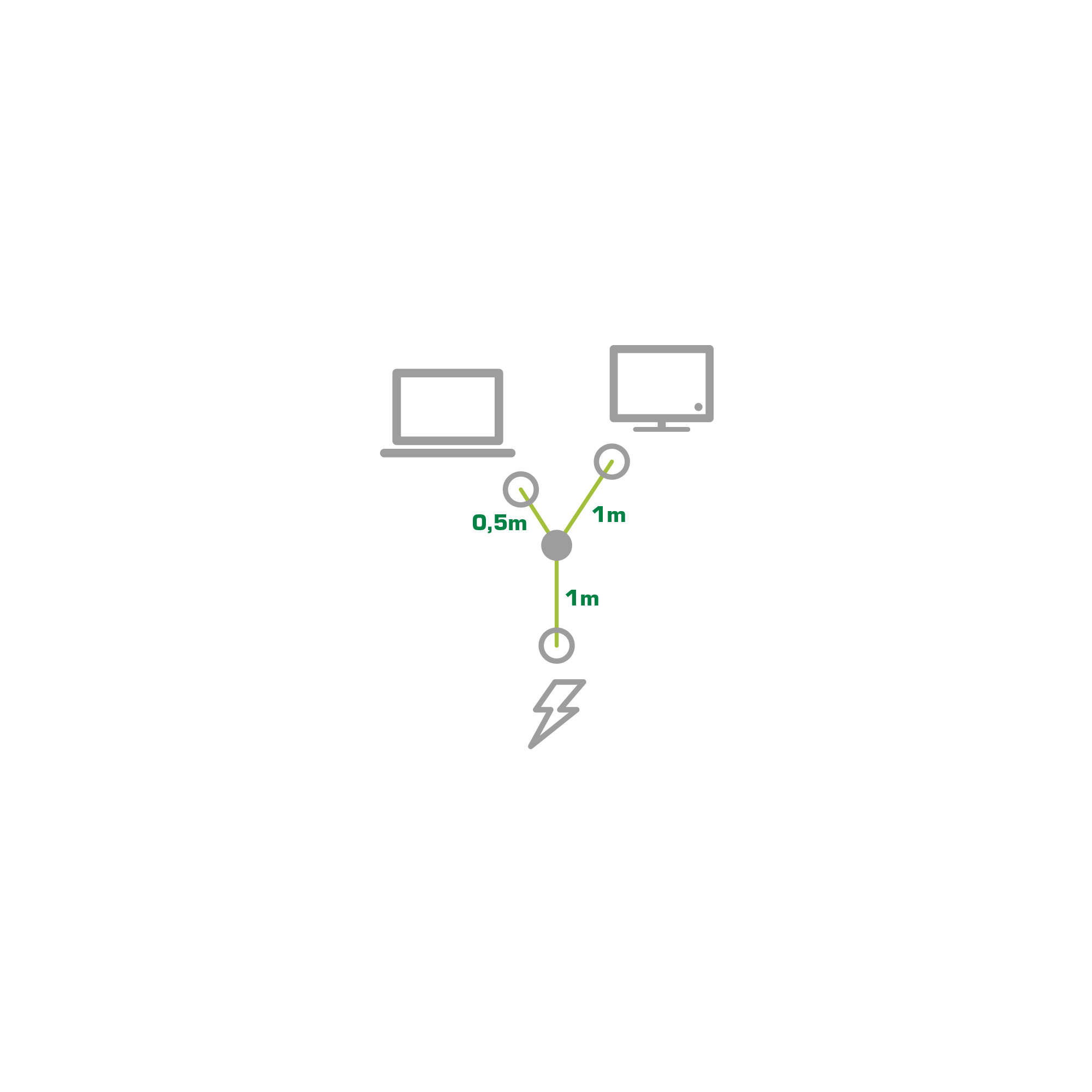 Inline® Netz-Y-Kabel, 1x Schutzkontakt ST zu Kaltgeräte- & Notebook ST, 2m Inline® Netz-Y-Kabel, 1x Schutzkontakt ST zu Kaltgeräte- & Notebook ST, 2m