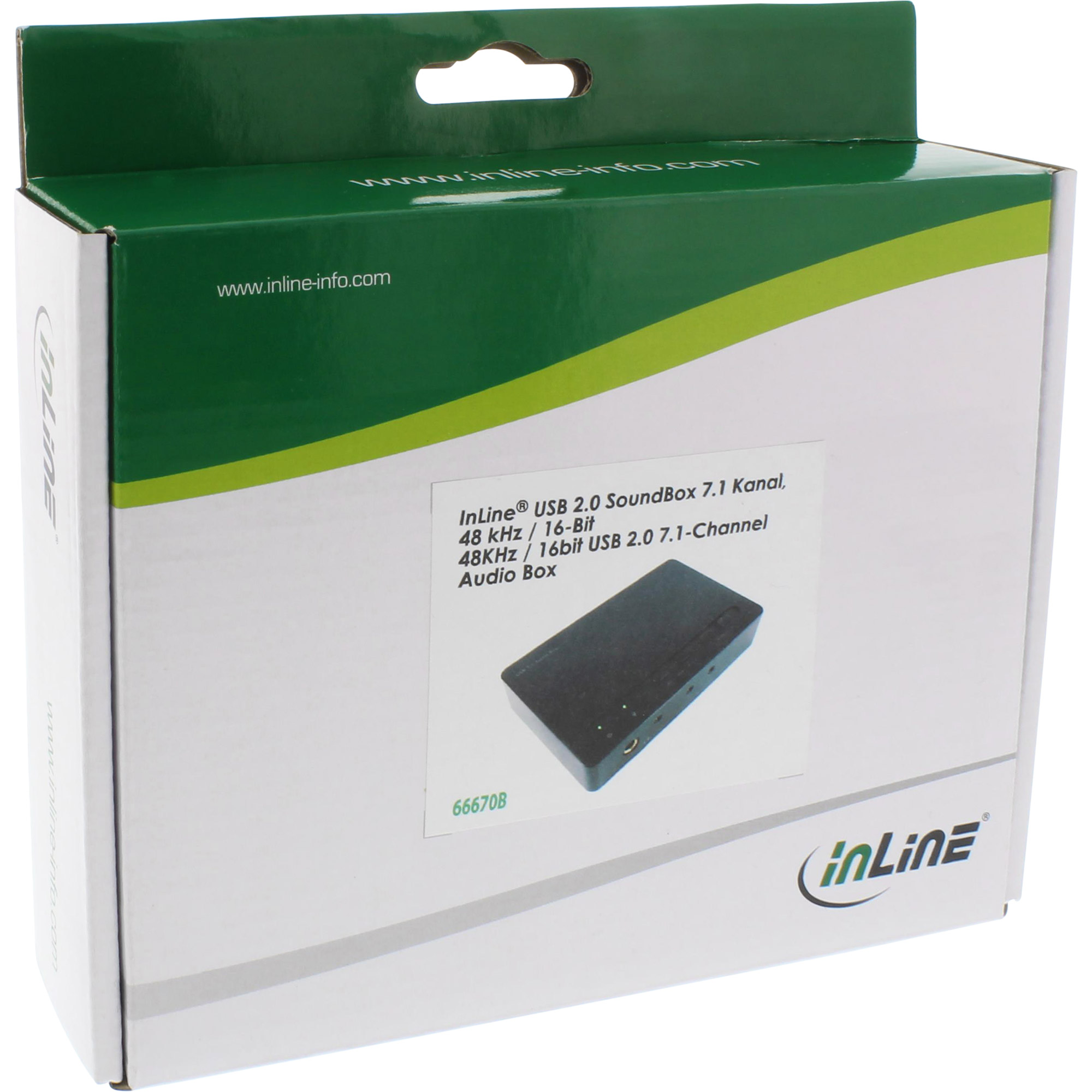 Inline® USB 2.0 SoundBox 7.1, 48KHz / 16-bit, mit Toslink Digital IN / OUT