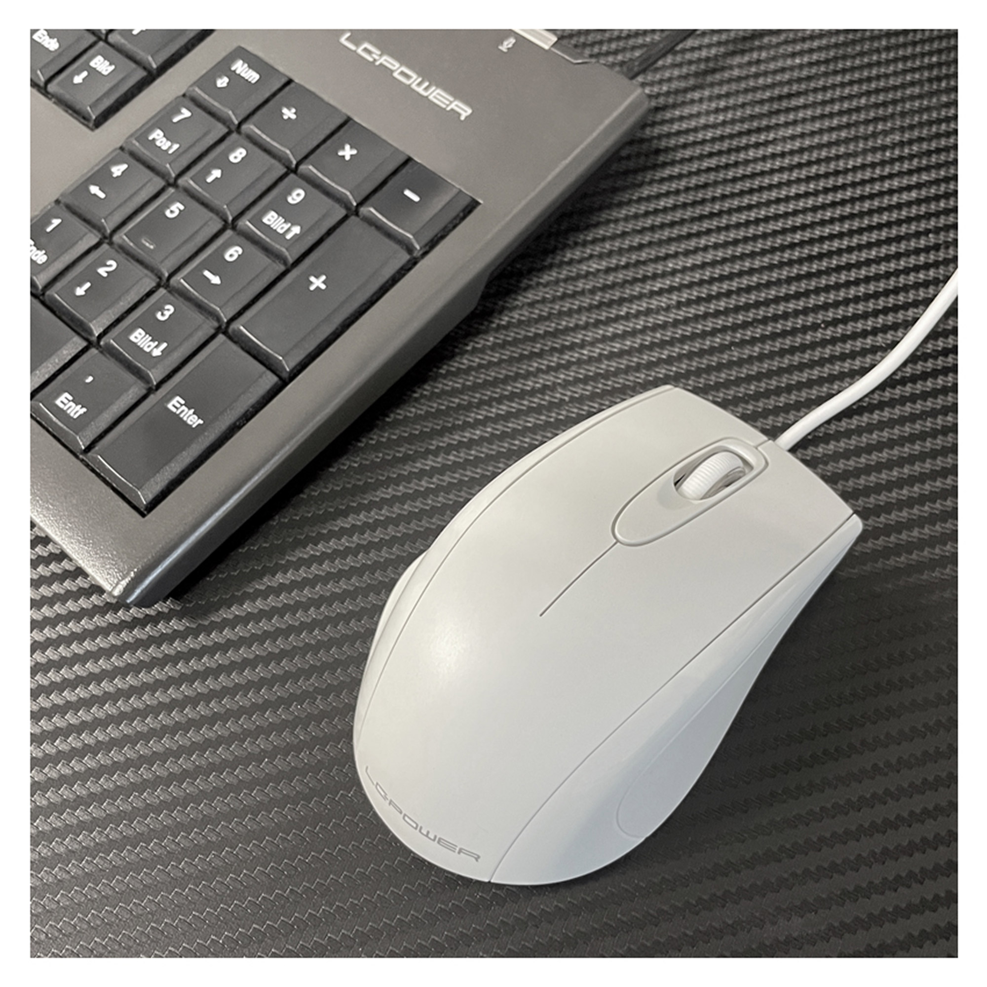 LC-Power LC-m710W, optische USB-Maus, 800dpi, weiß