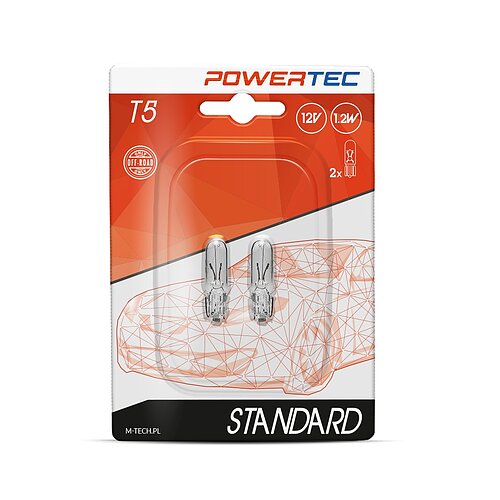 Powertec Standard T5 1.2W W2x4,6d 12V Blister 2 Stück