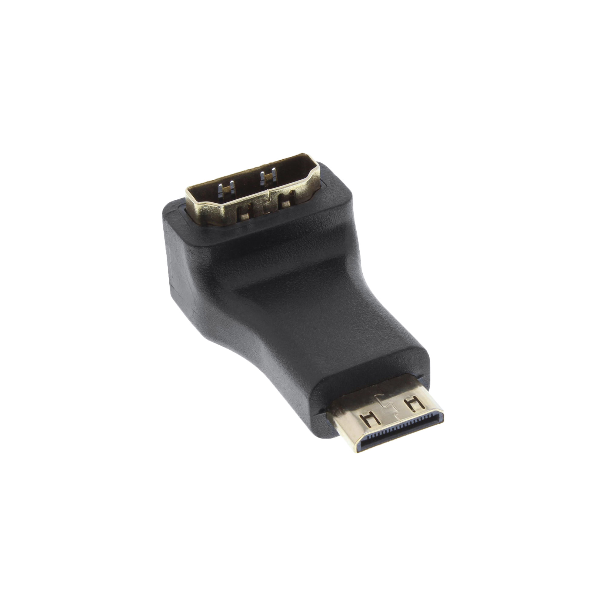 Inline® HDMI Adapter, HDMI A Buchse auf Mini HDMI C Stecker, gewinkelt, 4K2K Inline® HDMI Adapter, HDMI A Buchse auf Mini HDMI C Stecker, gewinkelt, 4K2K