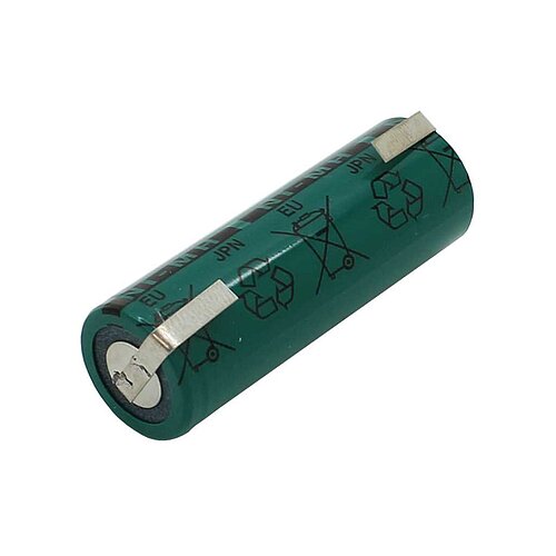 FDK / Sanyo NiMH-Akku HR-AUE A 2700mAh mit Lötfahnen U-Form ersetzt Oral-B 3731 FDK / Sanyo NiMH-Akku HR-AUE A 2700mAh mit Lötfahnen U-Form ersetzt Oral-B 3731