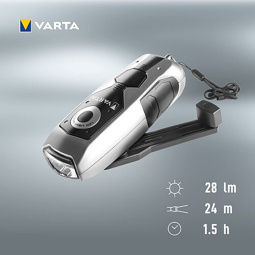 Varta Dynamo Light Taschenlampe 17680 - inkl. Akku