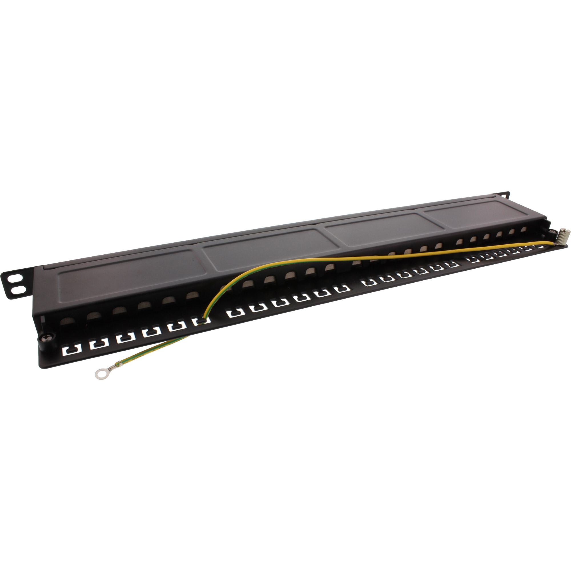 Inline® Patchfeld Cat.6A 24-fach 19" 0,5HE schwarz RAL9005