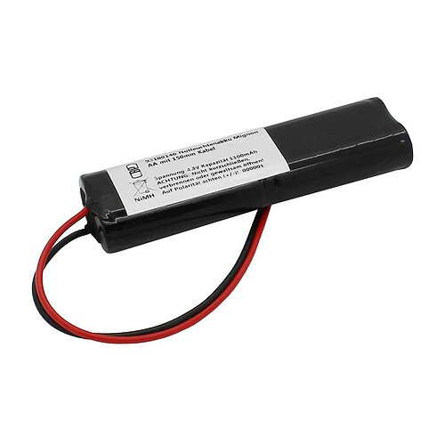 Notleuchtenakku NiMH 4,8V 1100mAh L2x2 Mignon AA mit 150mm Kabel Notleuchtenakku NiMH 4,8V 1100mAh L2x2 Mignon AA mit 150mm Kabel
