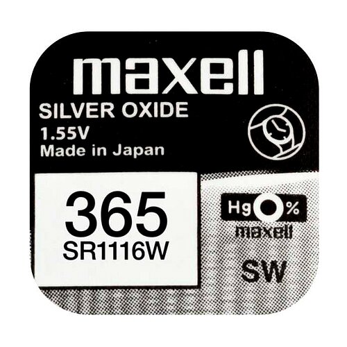 5x SR1116W 365 Silberoxid Batterie Maxell 1,55V