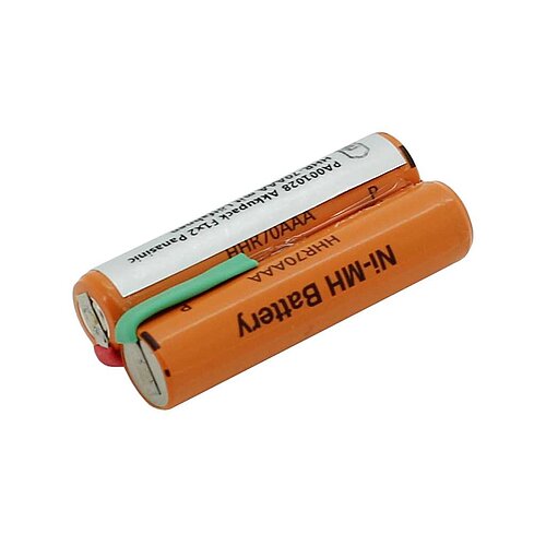 Akkupack NiMH 2,4V 700mAh F1x2 Panasinic HHR-70AAA mit Lötfahnen Akkupack NiMH 2,4V 700mAh F1x2 Panasinic HHR-70AAA mit Lötfahnen