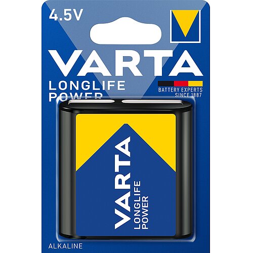 1x Varta Longlife Power 4,5 V Flachbatterie 3LR12 Alkaline