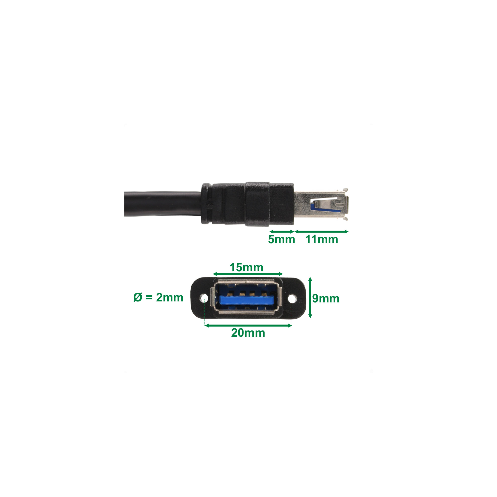 Inline® Mini-PCIe Karte, 4x USB 3.2 Gen.1