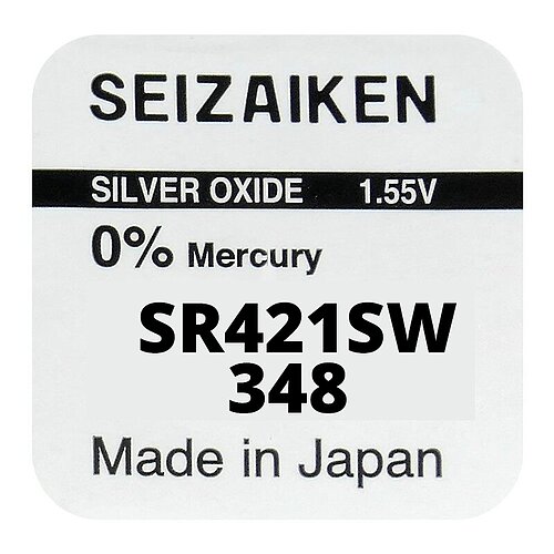 1x SR421SW 348 Silberoxid Batterie Seizaiken 1,55 V