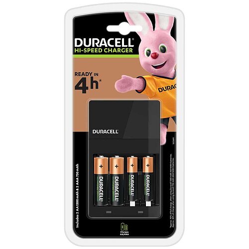 Duracell Ladegerät CEF14 4-Stunden Ladegerät inkl. 2x AA 1300mAh und 2x AAA 750mAh Duracell Ladegerät CEF14 4-Stunden Ladegerät inkl. 2x AA 1300mAh und 2x AAA 750mAh