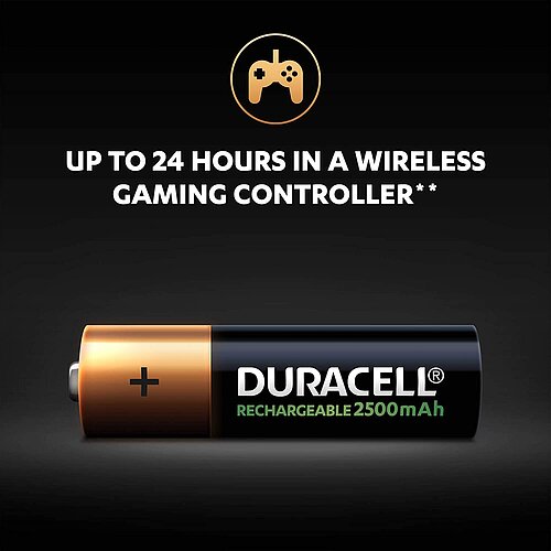 4x Duracell NiMH AA Mignon 2500mAh HR6 Akku - 4er Verpackung