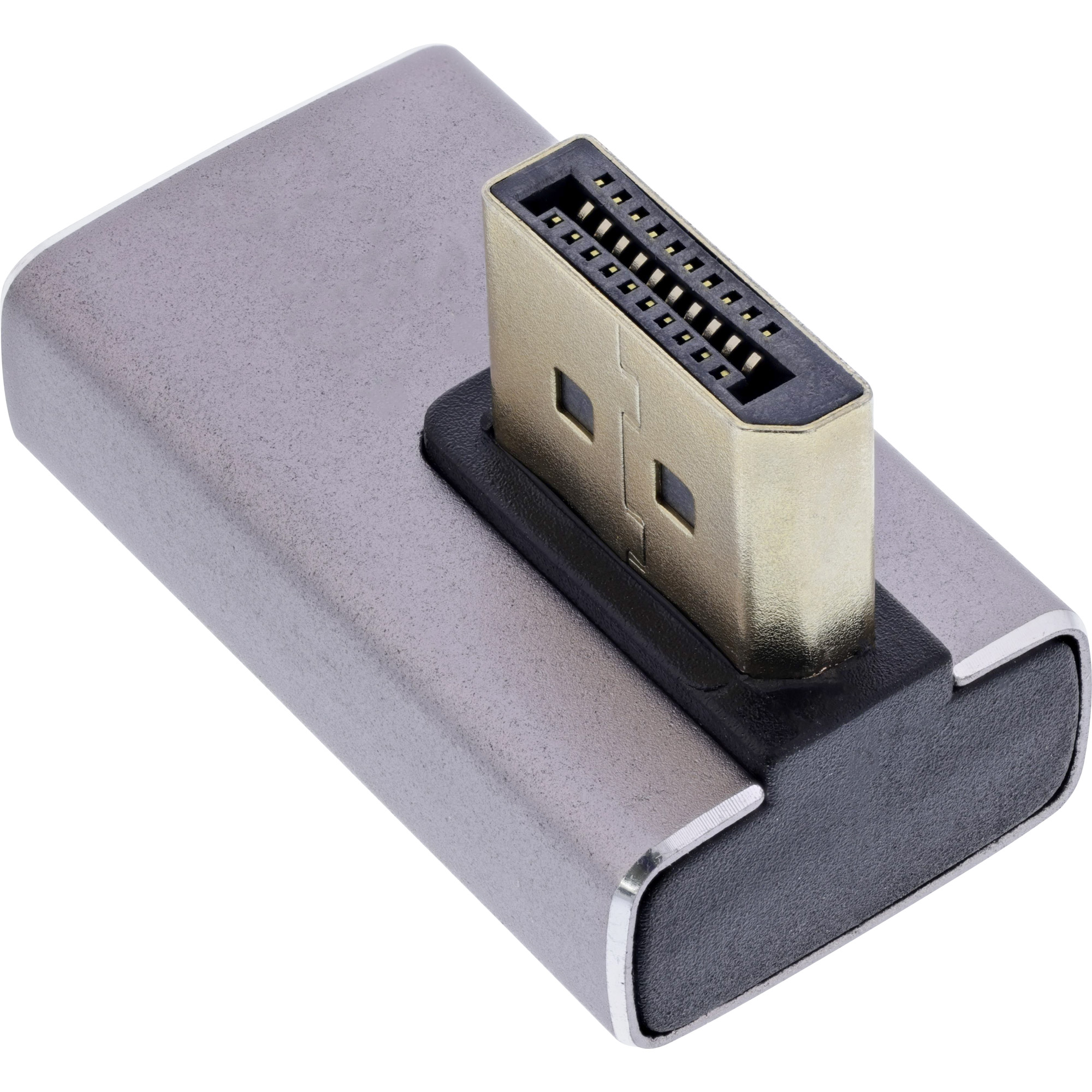 InLine® DisplayPort 1.4 Adapter, DisplayPort St/ Bu, 90° vertikal rechts, 8K UHD InLine® DisplayPort 1.4 Adapter, DisplayPort St/ Bu, 90° vertikal rechts, 8K UHD